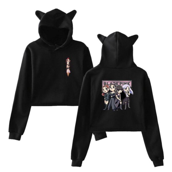 Blackpink Born Pink Cropped Hoodie #10 - Image 2