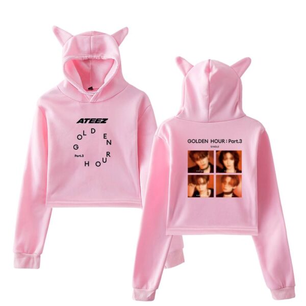 Ateez Cropped Hoodie #3 - Image 5