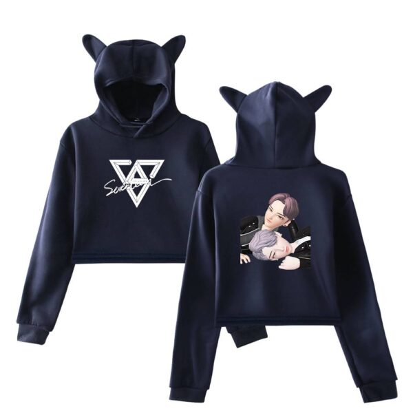 Seventeen Cropped Hoodie #3 - Image 4