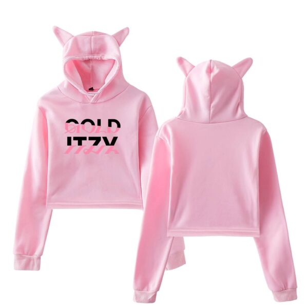 Itzy Gold Cropped Hoodie #1 + Gift - Image 5