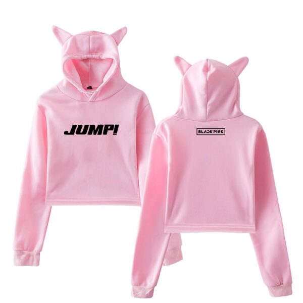 Blackpink Jump Cropped Hoodie #4 - Image 5