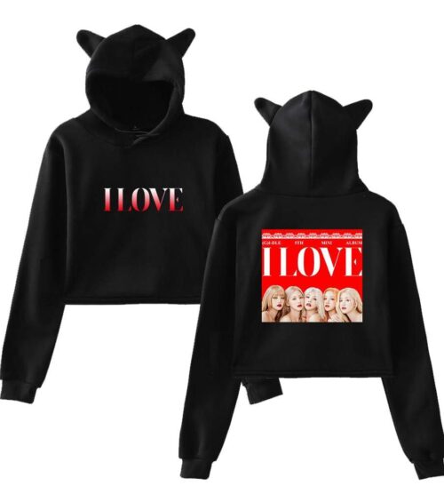 Gidle Cropped Hoodie #3