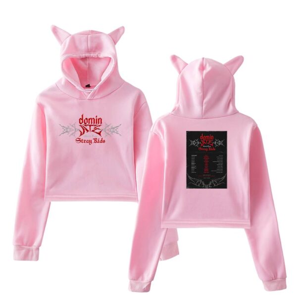 Stray Kids Dominate World Tour Cropped Hoodie #4 - Image 5