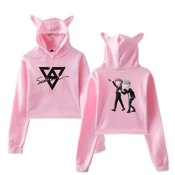 Seventeen Cropped Hoodie #4 - Image 5