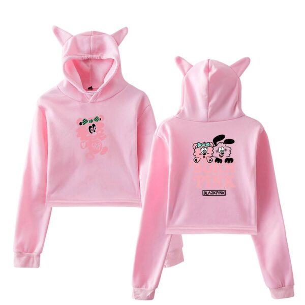 Blackpink Born Pink Cropped Hoodie #12 - Image 5