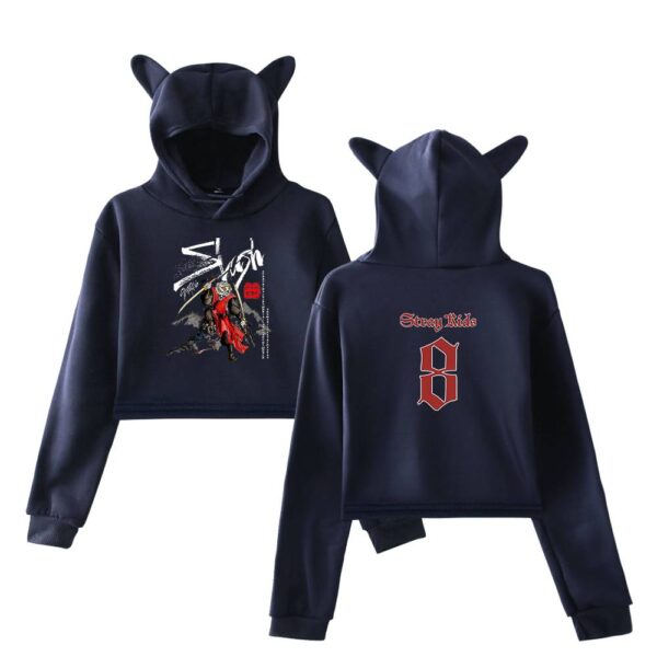 Stray Kids Dominate World Tour Cropped Hoodie #3 - Image 4