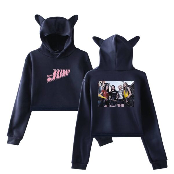 Blackpink Jump Cropped Hoodie #1 - Image 3