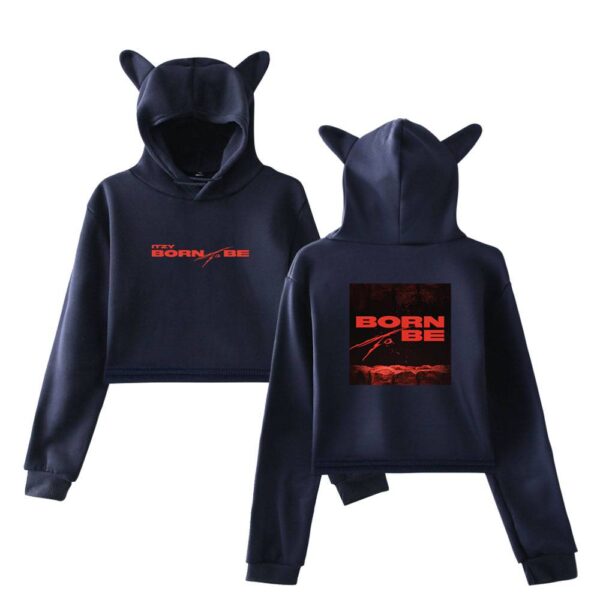 Itzy Born to Be Cropped Hoodie #3 - Image 3