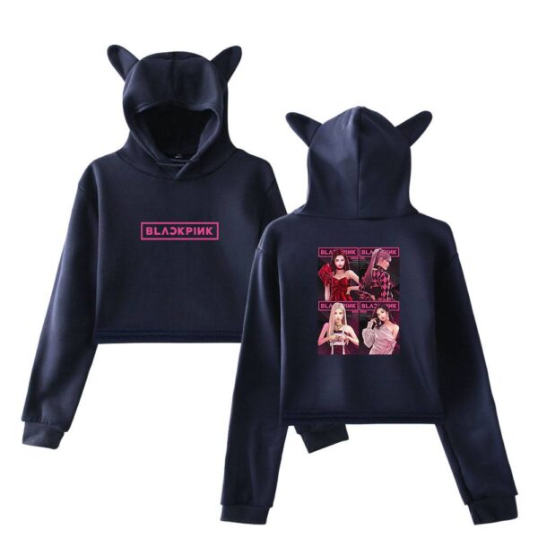 Blackpink Born Pink Cropped Hoodie #9 - Image 3