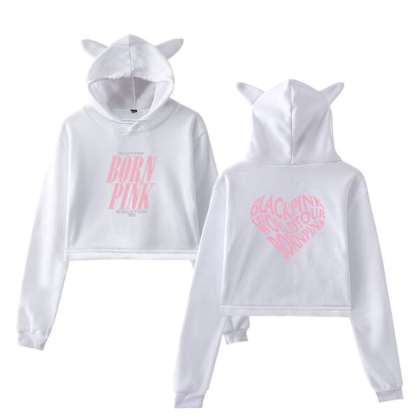 Blackpink Born Pink Cropped Hoodie #6 - Image 2