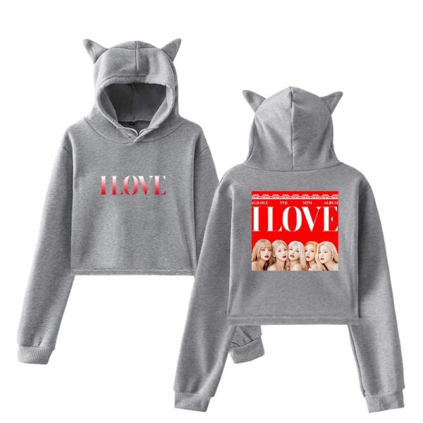 Gidle Cropped Hoodie #3 - Image 4