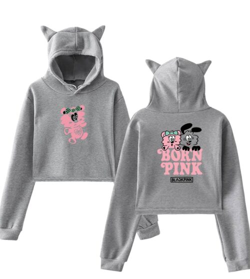 Blackpink Born Pink Cropped Hoodie #12