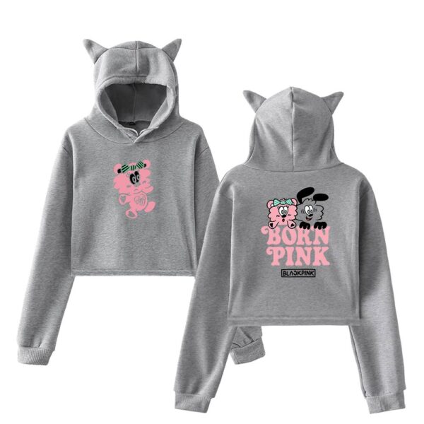 Blackpink Born Pink Cropped Hoodie #12