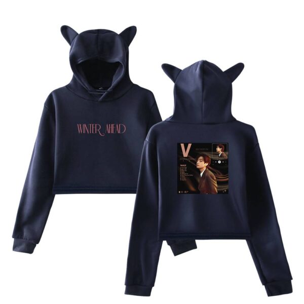 BTS V Cropped Hoodie #3 - Image 4