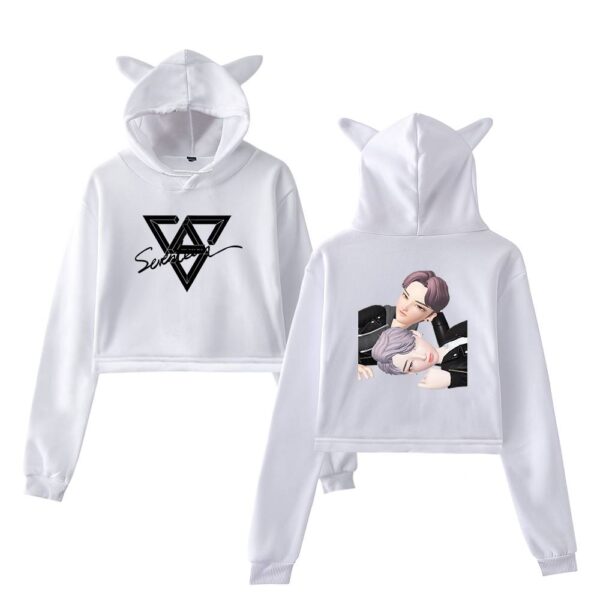 Seventeen Cropped Hoodie #3 - Image 3