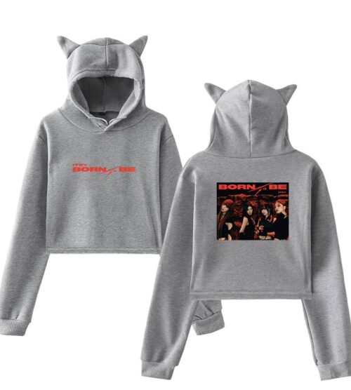 Itzy Born to Be Cropped Hoodie #2
