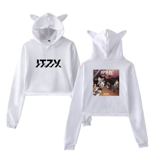 Itzy Gold Cropped Hoodie #4