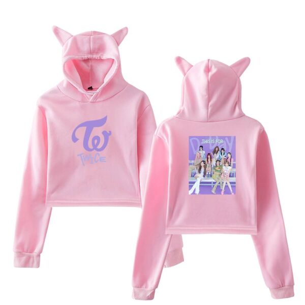 Twice This Is For Cropped Hoodie #3 - Image 5