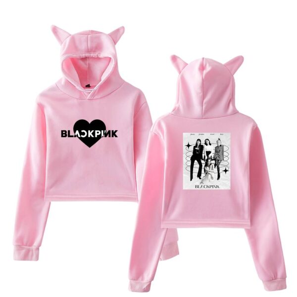 Blackpink Cropped Hoodie #2 - Image 5