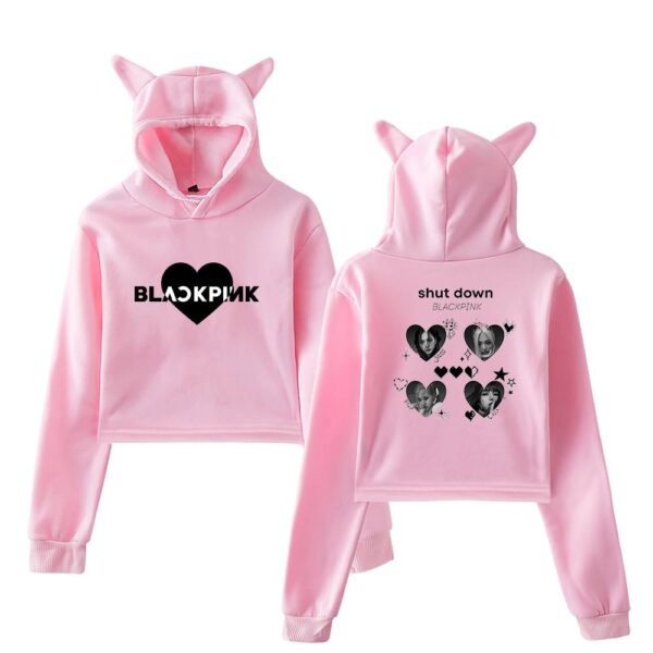Blackpink Shut Down Cropped Hoodie #1 - Image 5