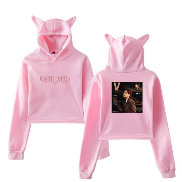 BTS V Cropped Hoodie #3 - Image 5