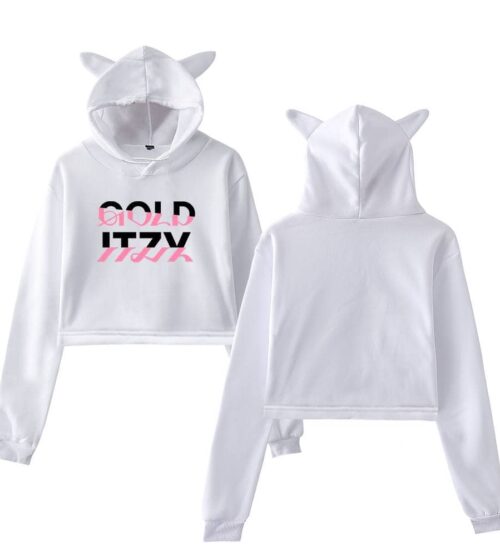 Itzy Gold Cropped Hoodie #1 + Gift