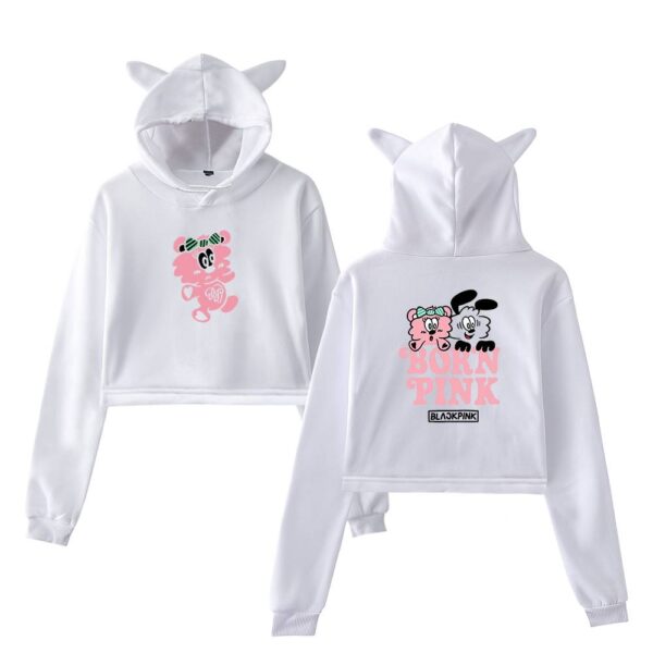 Blackpink Born Pink Cropped Hoodie #12 - Image 3
