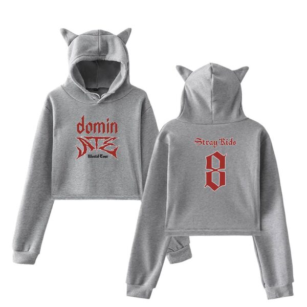 Stray Kids Dominate World Tour Cropped Hoodie #1 - Image 4