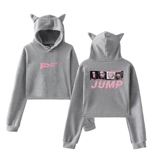 Blackpink Jump Cropped Hoodie #2 - Image 4