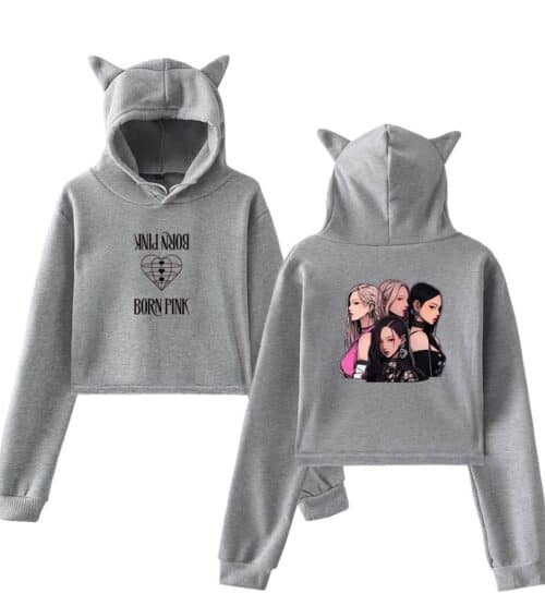 Blackpink Born Pink Cropped Hoodie #11