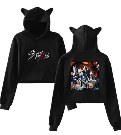 Stray Kids Circus Cropped Hoodie #4