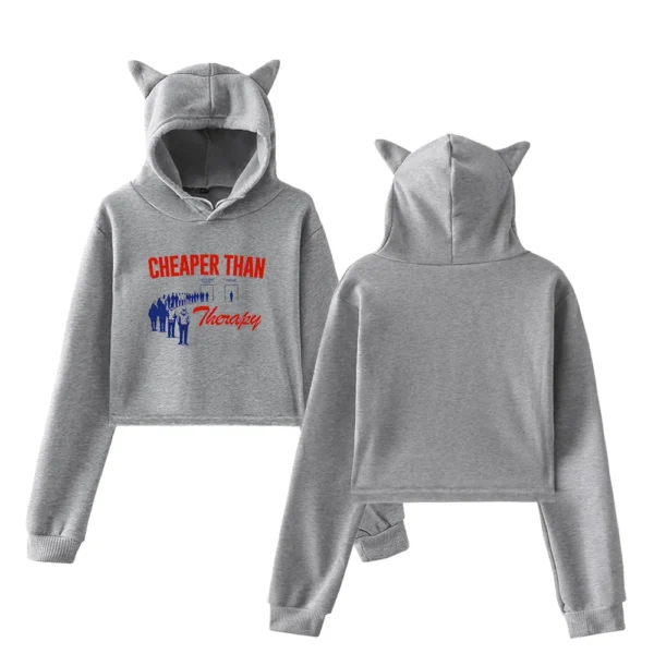 Alex Warren Cheaper Than Therapy Cropped Hoodie #2 - Image 4