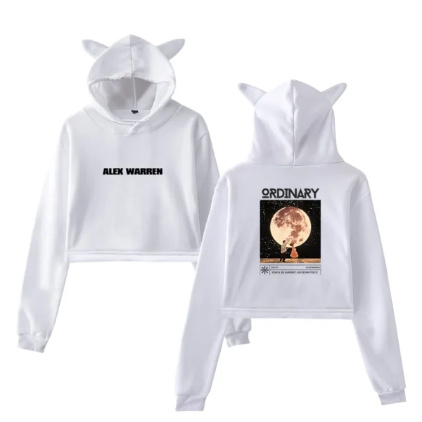 Alex Warren Ordinary Cropped Hoodie #3 - Image 2