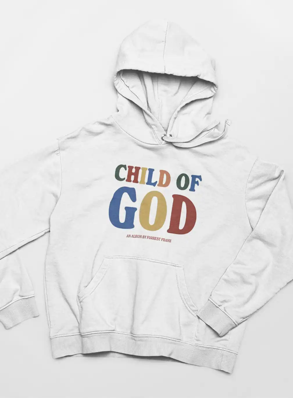 Child of God hoodie with colorful text and album reference, perfect for K-pop fans who love stylish and meaningful merch.