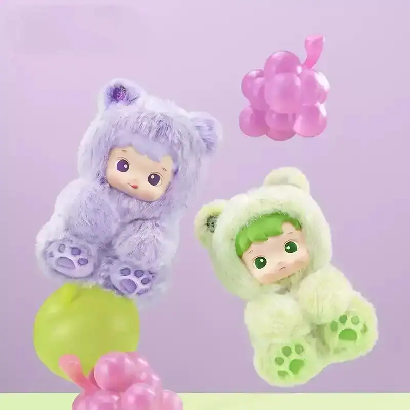 Adorable plush toys wearing colorful bear costumes with expressive faces and cute paw details, perfect for Kpop merch fans and collectors self-love gift ideas.