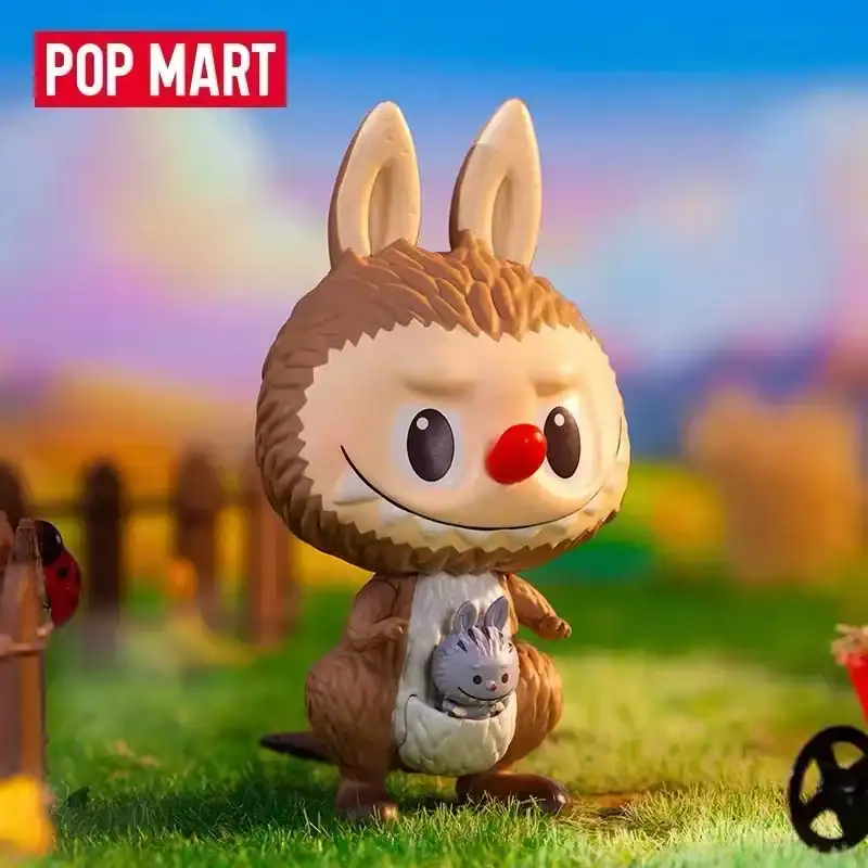 Pop Mart toy figurine with a cute animal design, perfect for K-pop merch fans, featuring detailed craftsmanship and vibrant colors.