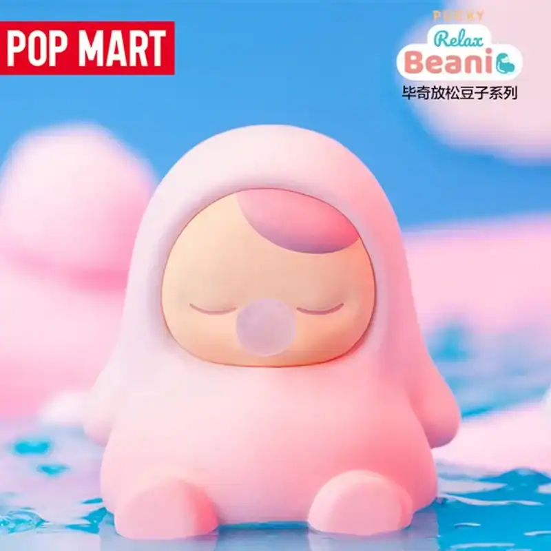 POP MART Kpop merch relaxing bean plush toy.