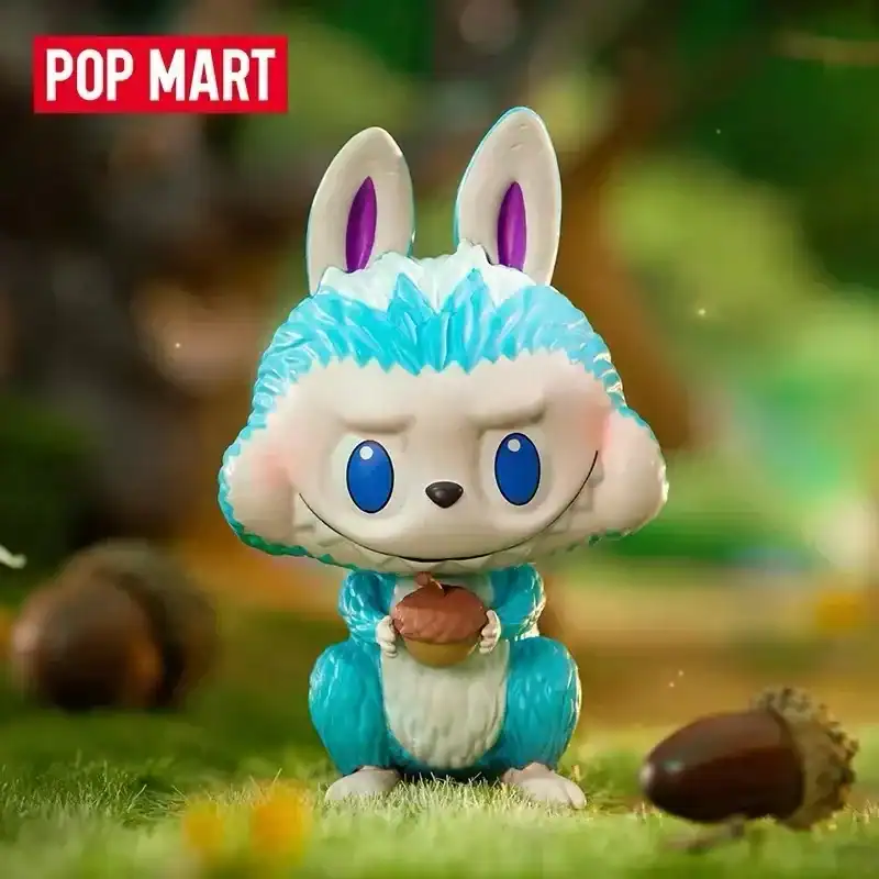 Cute bunny-shaped cookie with blue fur and big eyes, perfect for K-pop merchandise fans.