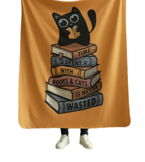 Book Lovers Cat Blanket #53