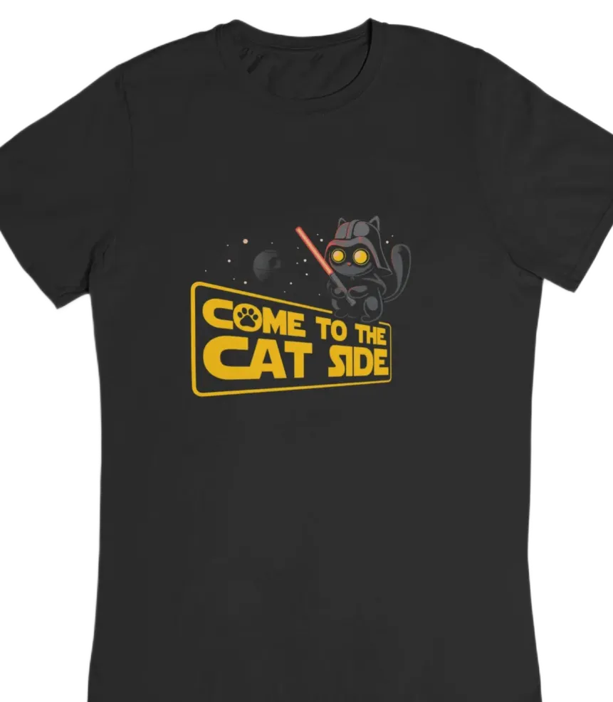 Come to the Cat side T-Shirt #13 - Image 3