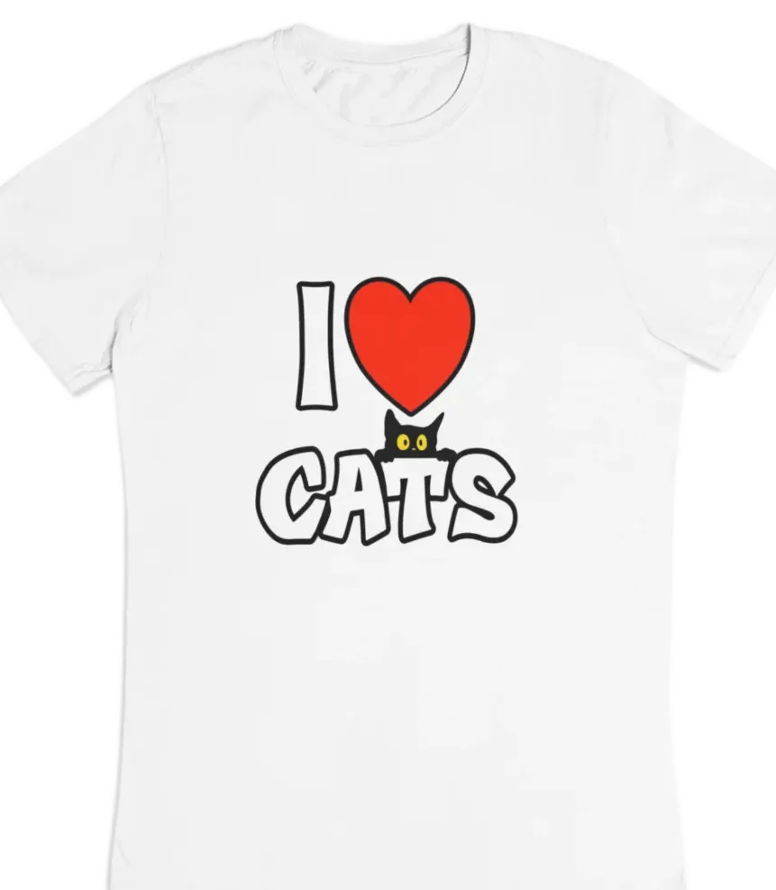 I Love Cats T-Shirt #25 - Image 5