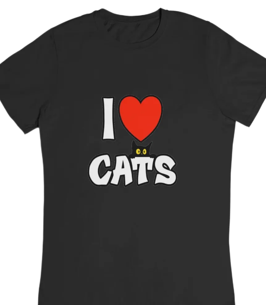 I Love Cats T-Shirt #25 - Image 4