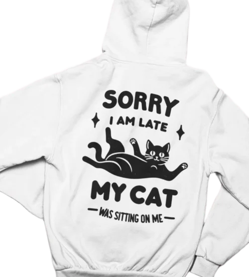 Void Cat “Sorry i’m late” Hoodie #39