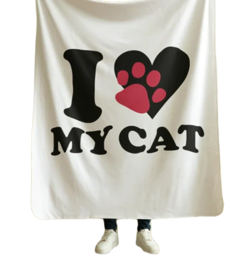 I Love my Cat Blanket #16