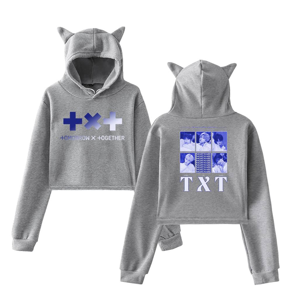 TXT Cropped Hoodie #4 - Image 4