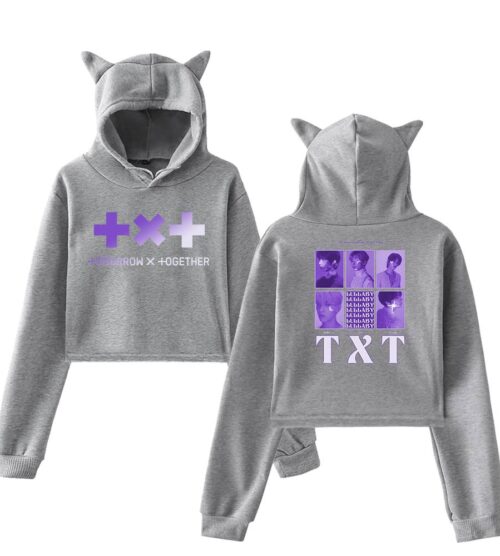 TXT Cropped Hoodie #3