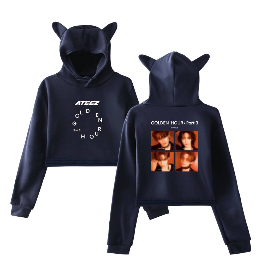 Ateez Cropped Hoodie #4 - Image 3