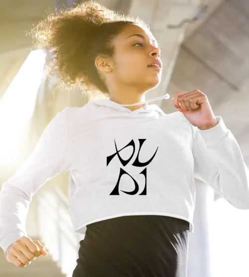 ALPHA DRIVE ONE ALD1 Logo Cropped Hoodie