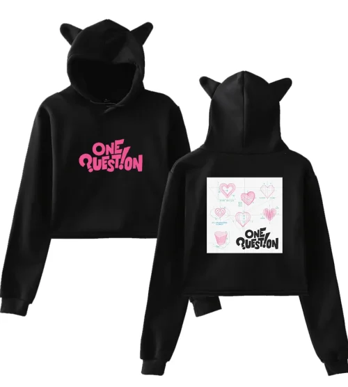 Ampers&One One Question Cropped Hoodie