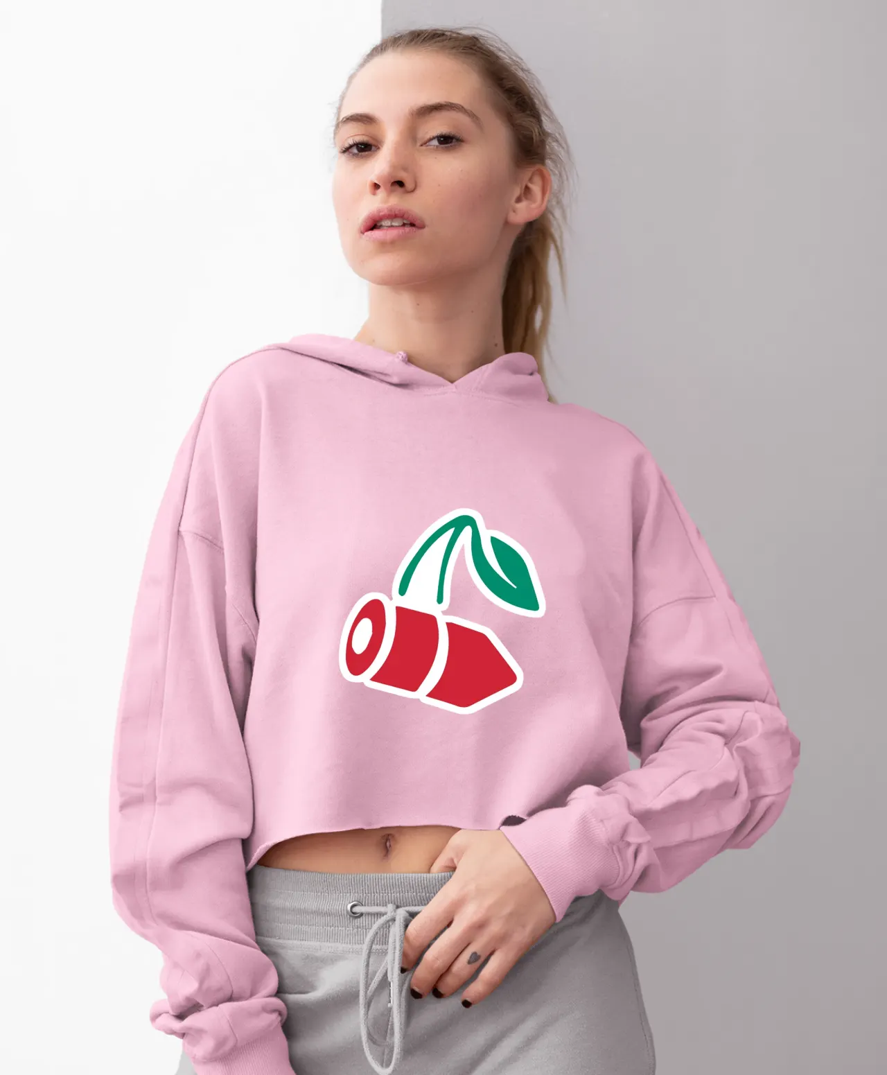 Cherry Bullet Cherry Rush Emblem Cropped Hoodie - Image 12
